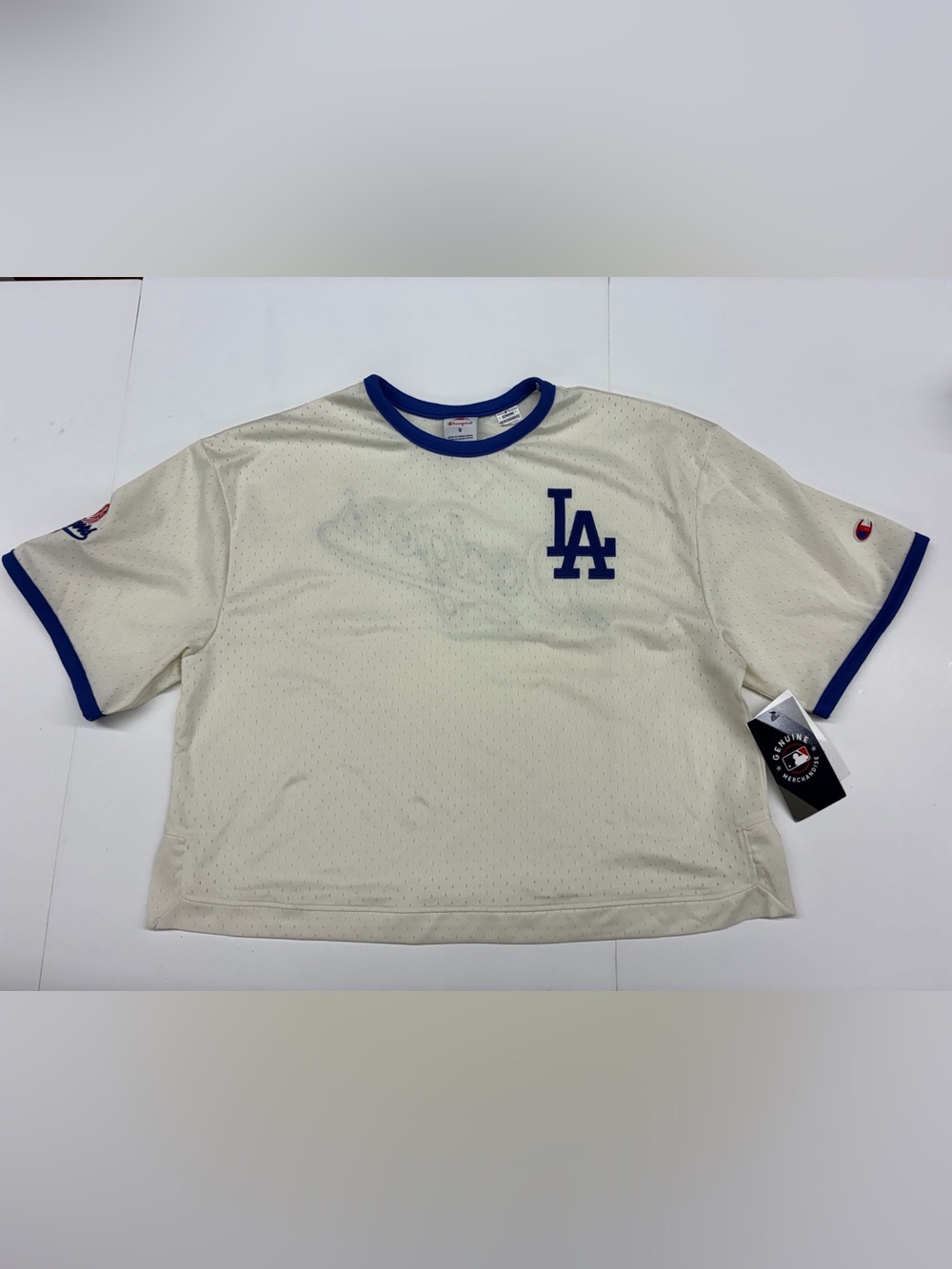 NEW Champion MLB Officially Licensed Los Angeles Dodgers Cropped Jersey Large